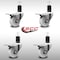 Service Caster 3'' SS Nylon Swivel 1-5/8'' Expanding Stem Caster Set Total Lock Brake, 4PK SCC-SSEXTTL20S314-NYS-158-4 - alternate 4